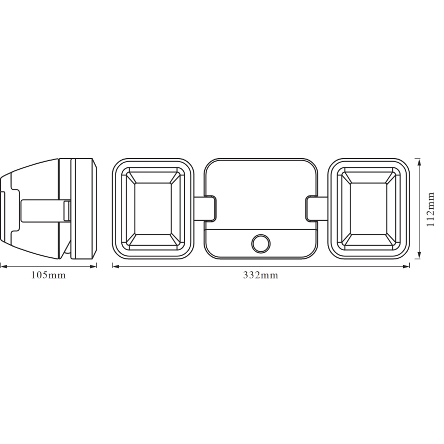 Osram - LED āra sienas prožektors ar sensoru BATTERY 2xLED/5W/4xD IP54