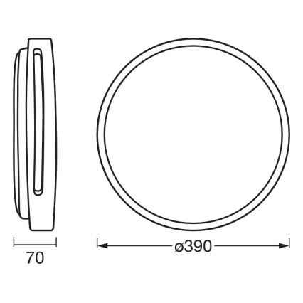 Osram - LED aptumšojams griestu gaismeklis ORBIS WOODBURRY LED/24W/230V Ø 39 cm smilškrāsas