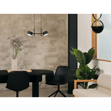 Osram - dimējama LED lustra uz troses DECOR KYOTO 2xLED/10W/230V CRI 90 melna