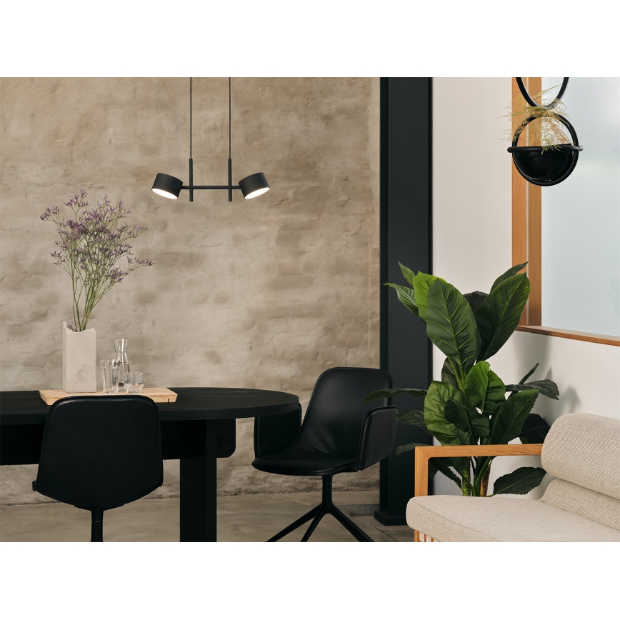 Osram - dimējama LED lustra uz troses DECOR KYOTO 2xLED/10W/230V CRI 90 melna