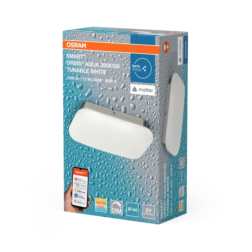 Osram - LED regulējams vannas istabas griestu gaismeklis SMART+ AQUA LED/12W/230V 3000-6500K IP44 Wi-Fi