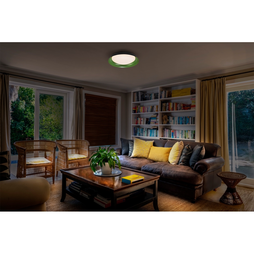 Osram - LED griestu lampa ar regulējamu spilgtumu ORBIS PLATE LED/45W/230V Ø 48 cm zaļa/melna