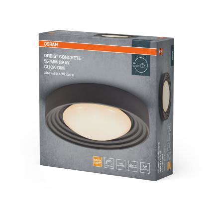 Osram - LED dimējams griestu gaismeklis ORBIS CONCRETE LED/24,5W/230V Ø 50 cm pelēks/betons