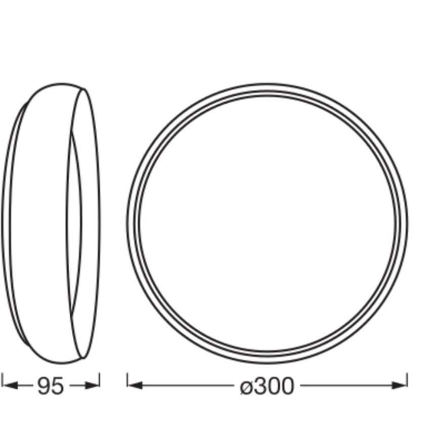 Osram - LED dimējams griestu gaismeklis ORBIS LIVIA LED/16W/230V Ø 30 cm antracīts/brūns