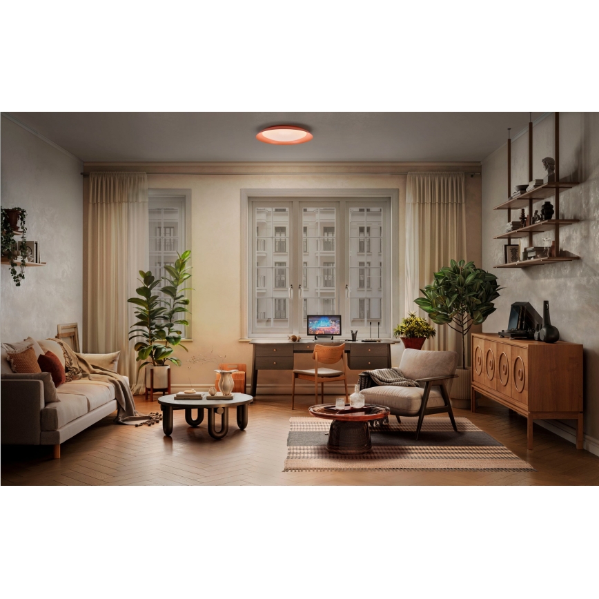 Osram - LED regulējams griestu gaismeklis PLATE LED/45W/230V diametrs 48 cm rozā