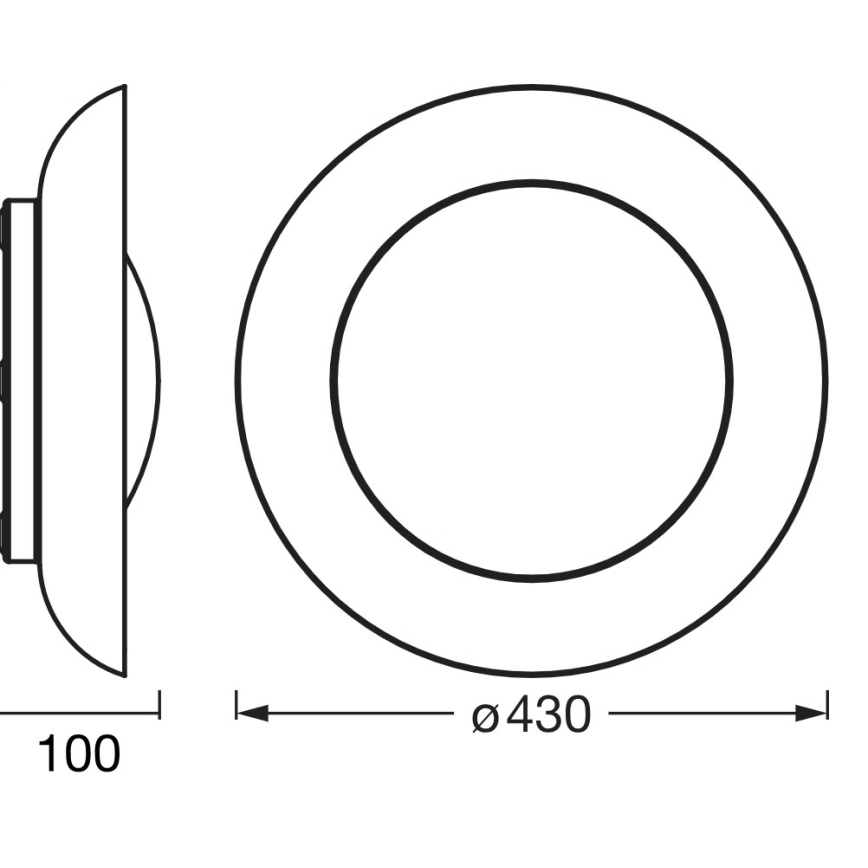Osram - Regulējams LED griestu gaismeklis ORBIS PLATE LED/35W/230V pr. 43 cm oranžs/melns