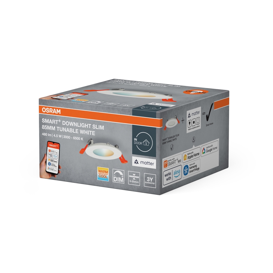 Osram - LED regulējams iebūvējamais griestu gaismeklis SMART+ DOWNLIGHT LED/4,5W/230V 3000-6500K Wi-Fi