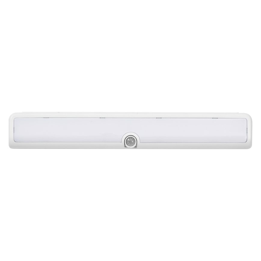 Osram - aptumšojams LED gaismeklis zem skapja ar kustības un krēslas sensoru LINEAR LED/3,8W/5V/3xAA 3000K 30 cm balts