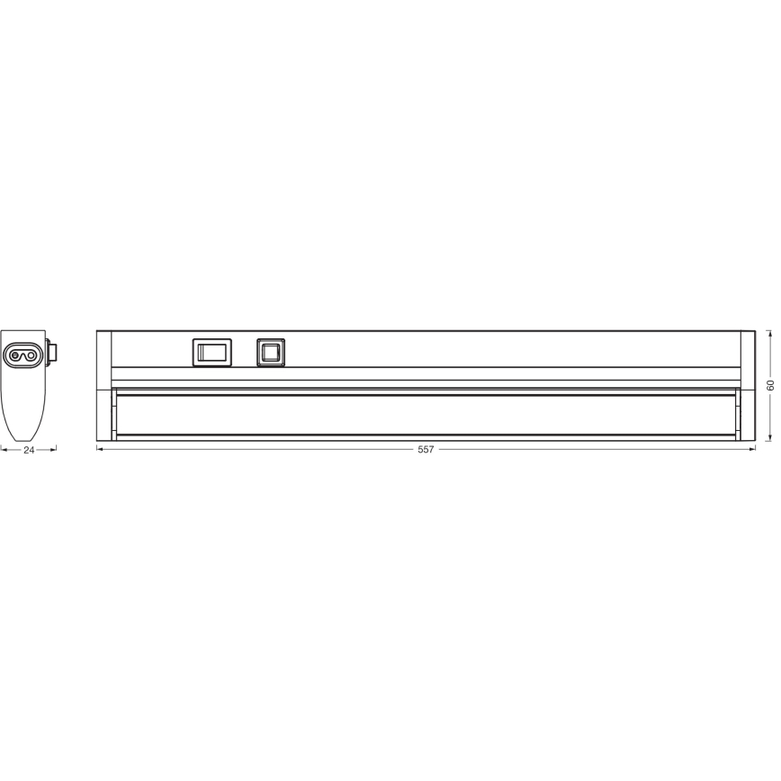 Osram - LED dimējams apakšskapja gaismeklis LINEAR TURN LED/10W/230V 3000/4000/6500K 55 cm balts
