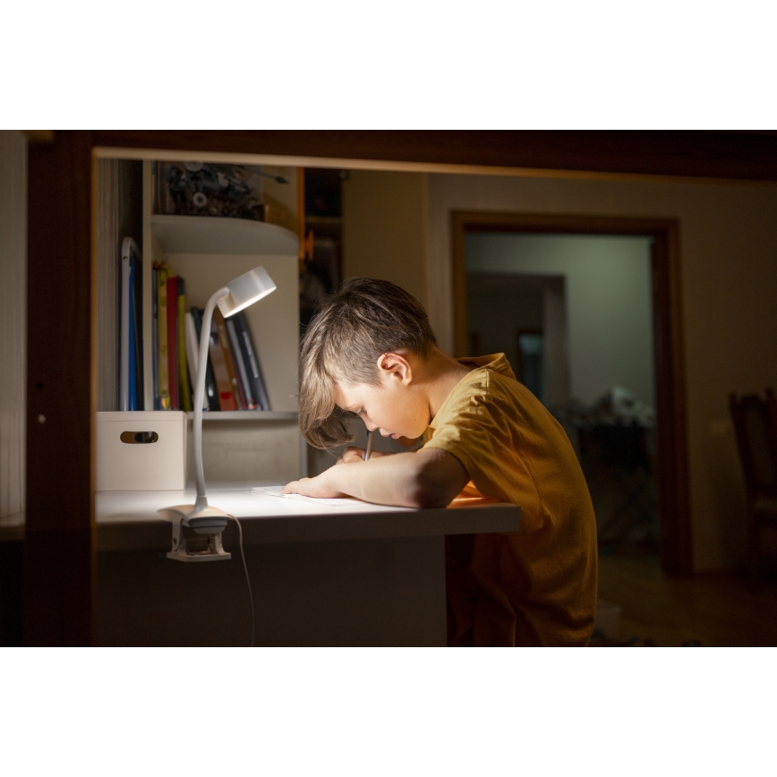 Osram - LED regulējamā galda lampa ar skavu OFFICE LINE LED/4,8W/230V 3000/4000/6500K balta