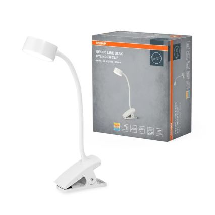 Osram - LED regulējamā galda lampa ar skavu OFFICE LINE LED/4,8W/230V 3000/4000/6500K balta