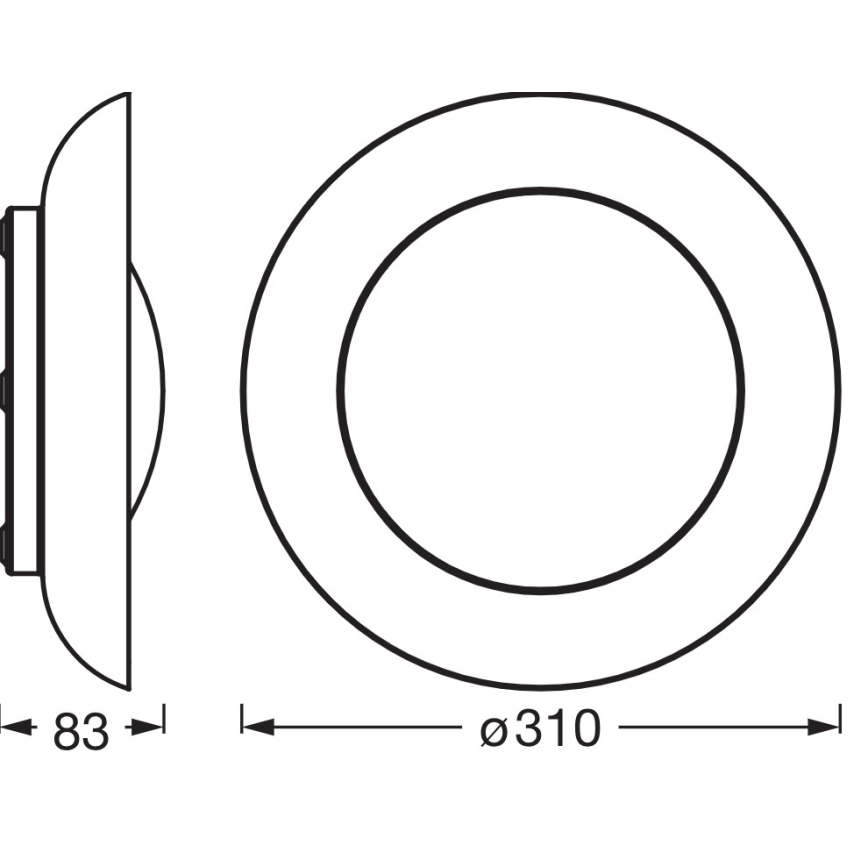Osram - LED dimmējama griestu lampa ORBIS PLATE LED/19W/230V Ø 31 cm zaļa/melna