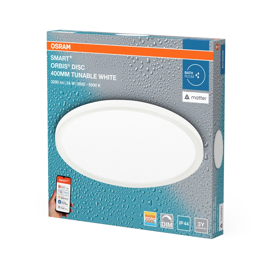 Osram - LED regulējams vannas istabas griestu gaismeklis SMART+ DISC LED/24W/230V 3000-6500K IP44 Wi-Fi