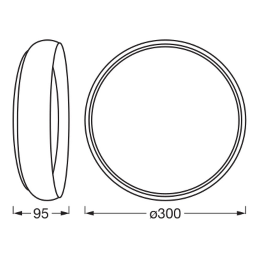 Osram - LED aptumšojama griestu lampa ORBIS LIVIA LED/16W/230V Ø 30 cm balta/brūna