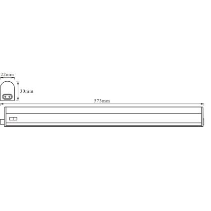 Osram - LED gaismeklis zem skapja BATTEN LED/8W/230V 4000K 57,3 cm