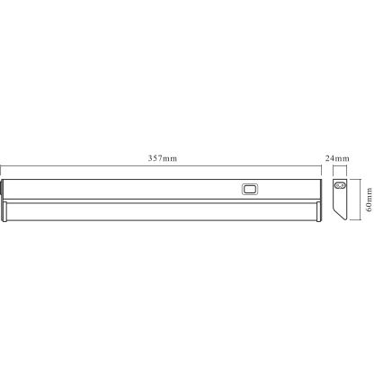 Osram - LED gaismeklis zem skapja LINEAR LED/6W/230V 3000K 35,7 cm sudraba