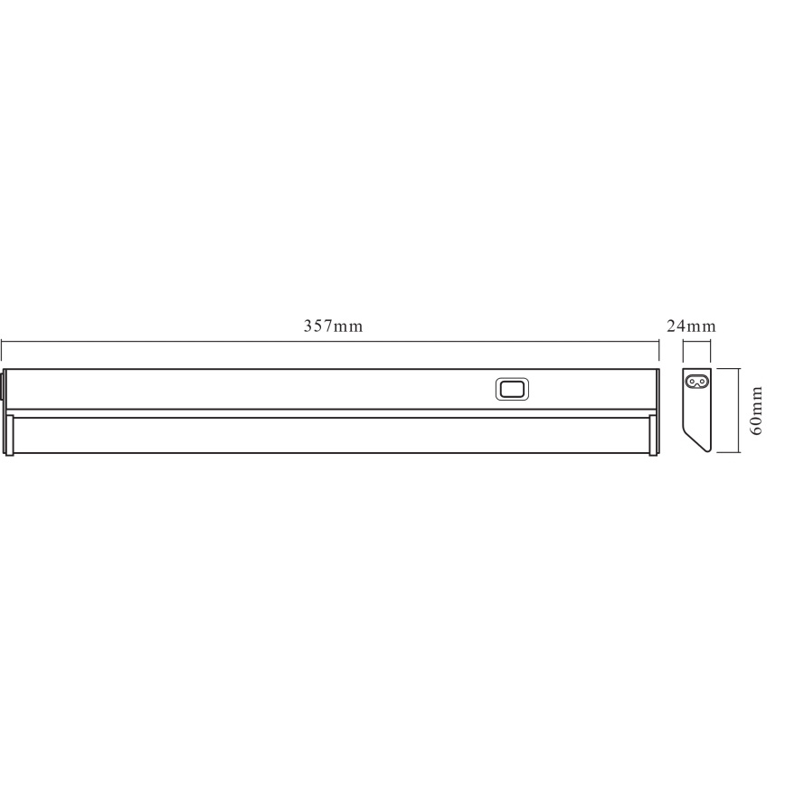 Osram - LED gaismeklis zem skapja LINEAR LED/6W/230V 3000K 35,7 cm sudraba