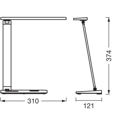 Osram - regulējama LED galda lampa OFFICE LINE LED/7W/230V 3000/4000/6500K melna