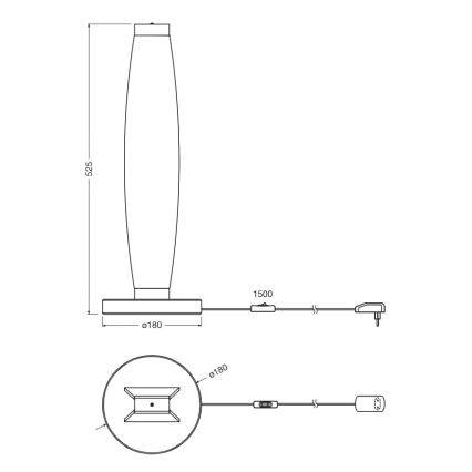 Osram - LED galda lampa DECOR FLAT LED/13W/230V pelēka