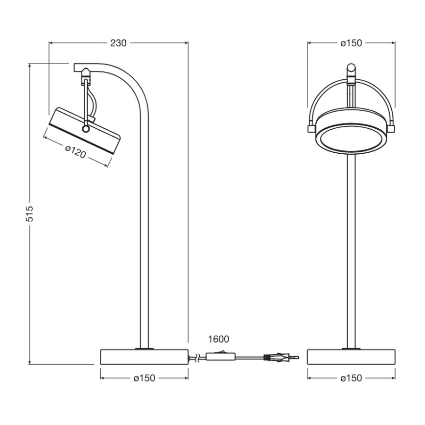 Osram - LED galda lampa DECOR PUCK LED/11W/230V CRI 90 melna