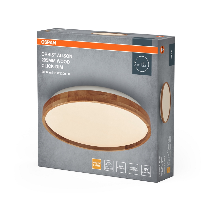 Osram - LED dimmējams griestu gaismeklis ORBIS ALISON LED/16W/230V Ø 29,5 cm bēšs