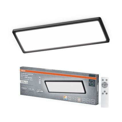 Osram - LED aptumšojams vannas istabas griestu gaismeklis PLANON EASYFIX LED/24W/230V 2600-6000K 20x58 cm IP54 melns + tālvadība