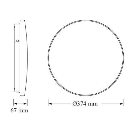 Osram - LED griestu lampa ar krēslas sensoru ROUND LED/24W/230V Ø 37 cm