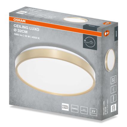 Osram - LED griestu gaismeklis CEILING LUXO LED/18W/230V Ø 32 cm zelta