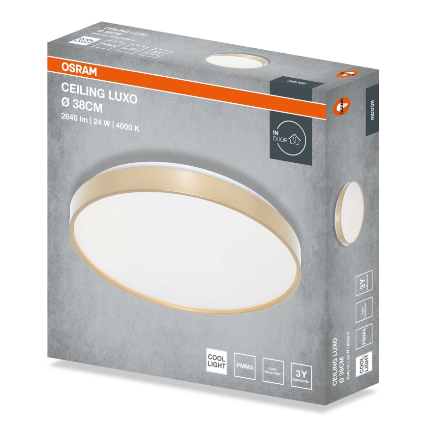 Osram - LED griestu gaismeklis CEILING LUXO LED/24W/230V Ø 38 cm zelta