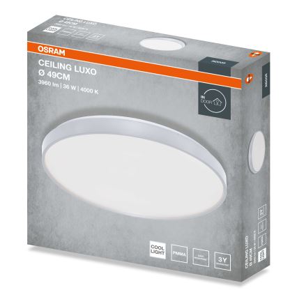 Osram - LED griestu gaismeklis CEILING LUXO LED/36W/230V Ø 49 cm sudraba krāsā