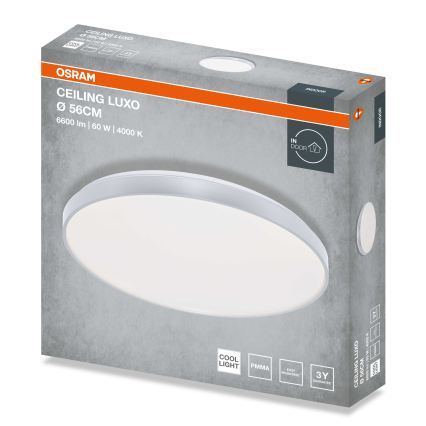 Osram - LED griestu gaismeklis CEILING LUXO LED/60W/230V Ø 56 cm sudraba