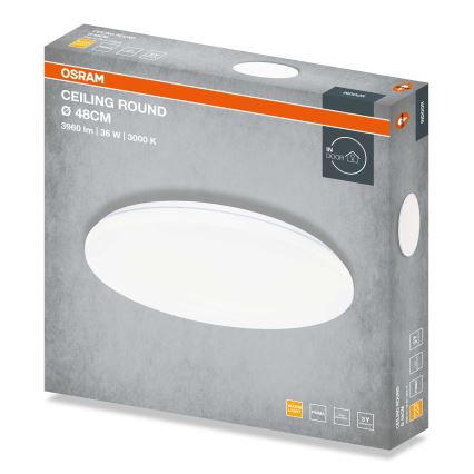 Osram - LED griestu gaismeklis CEILING ROUND LED/36W/230V 3000K Ø 48 cm balta