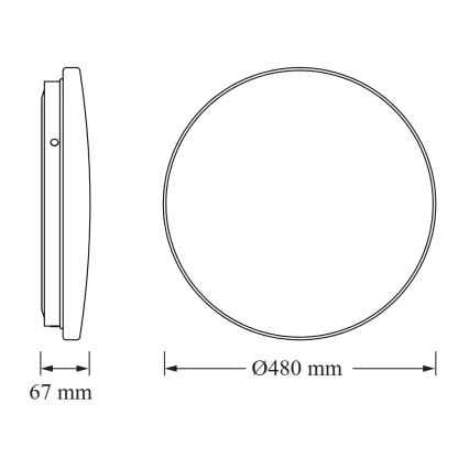 Osram - LED griestu gaismeklis CEILING ROUND LED/36W/230V 3000K Ø 48 cm balta