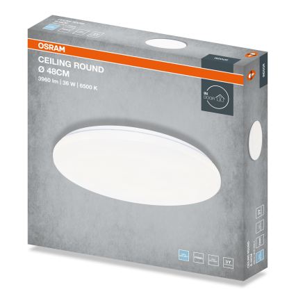 Osram - LED griestu gaismeklis CEILING ROUND LED/36W/230V 6500K Ø 48 cm balts
