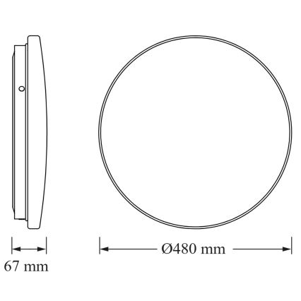 Osram - LED griestu gaismeklis CEILING ROUND LED/36W/230V 6500K Ø 48 cm balts