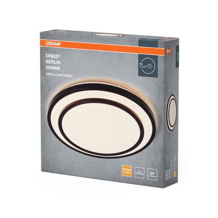 Osram - LED griestu gaismeklis ORBIS BERLIN LED/24W/230V Ø 39 cm melns
