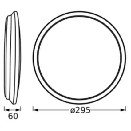 Osram - LED griestu gaismeklis ORBIS DUBLIN LED/16W/230V Ø 30 cm sudraba