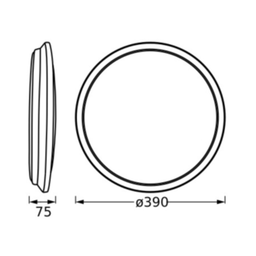 Osram - LED griestu gaismeklis ORBIS DUBLIN LED/24W/230V, diam. 39 cm, sudraba