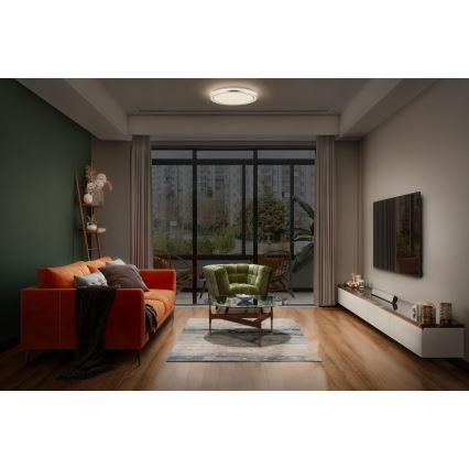 Osram - LED griestu gaismeklis ORBIS HELMAN LED/24W/230V Ø 39 cm sudraba krāsā