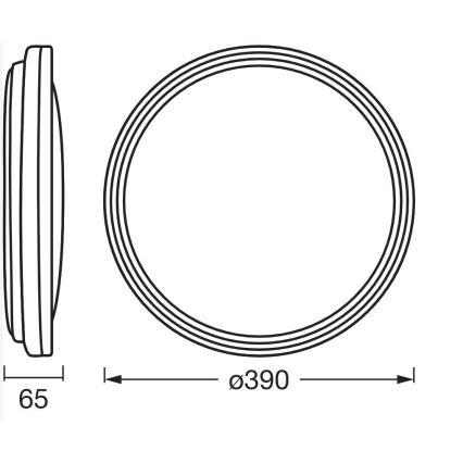 Osram - LED griestu gaismeklis ORBIS HELMAN LED/24W/230V Ø 39 cm sudraba krāsā