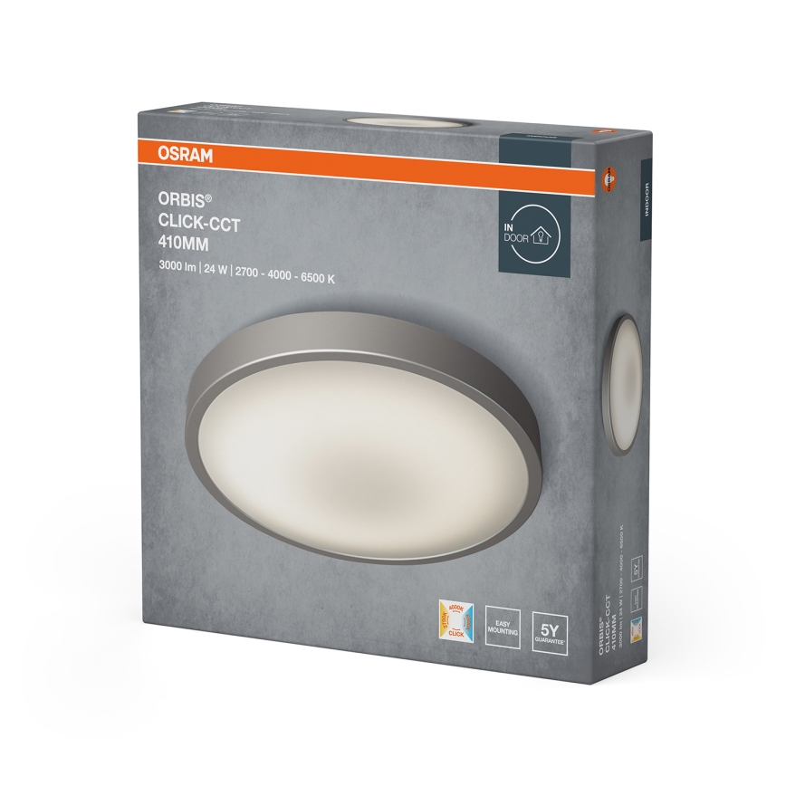 Osram - LED griestu gaismeklis ORBIS LED/24W/230V 2700/4000/6500K Ø 41 cm matēta hroma apdare