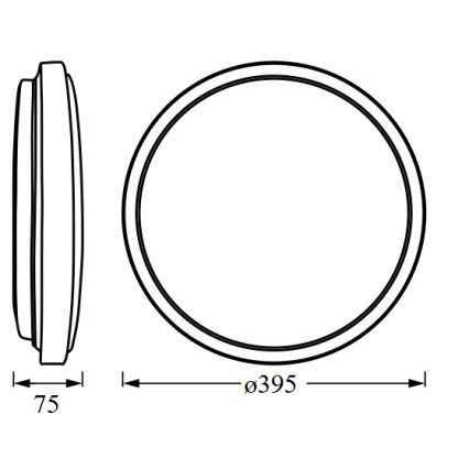 Osram - LED griestu gaismeklis ORBIS LONDON LED/24W/230V Ø 39,5 cm balts