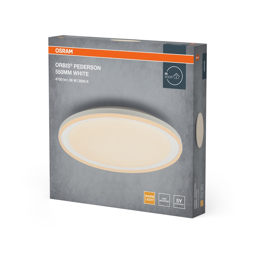 Osram - LED griestu gaismeklis ORBIS PEDERSON LED/36W/230V Ø 55 cm balts