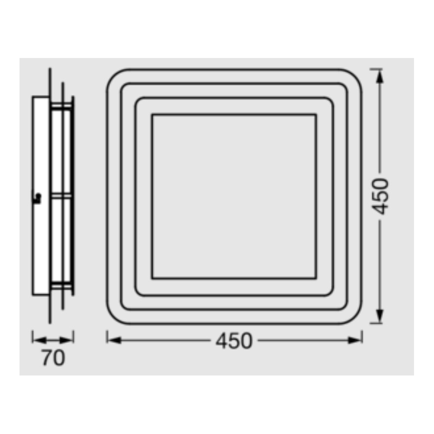 Osram - LED griestu gaismeklis ORBIS SPIRAL LED/26W/230V 45x45 cm balta