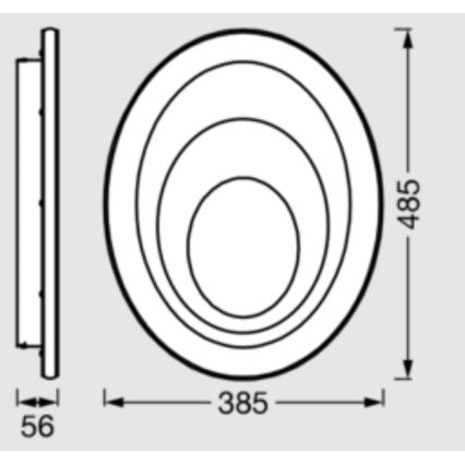 Osram - LED griestu gaismeklis ORBIS SPIRAL LED/37W/230V balts