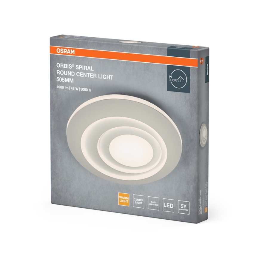 Osram - LED griestu gaismeklis ORBIS SPIRAL LED/42W/230V Ø 50,5 cm balts