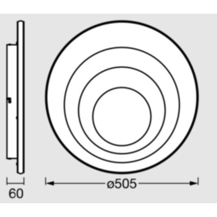 Osram - LED griestu gaismeklis ORBIS SPIRAL LED/42W/230V Ø 50,5 cm balts