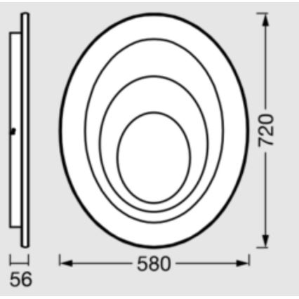 Osram - LED griestu gaismeklis ORBIS SPIRAL LED/63W/230V balts