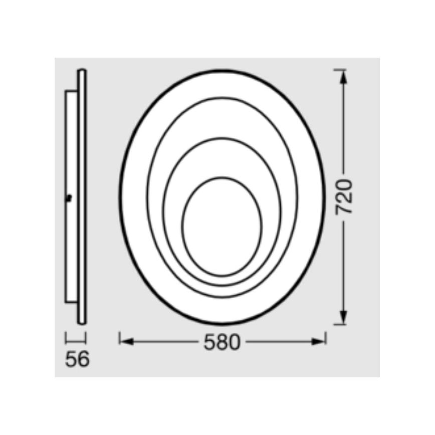 Osram - LED griestu gaismeklis ORBIS SPIRAL LED/63W/230V balts
