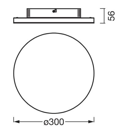 Osram - LED griestu gaismeklis PLANON LED/20W/230V 3000K Ø 30 cm balts